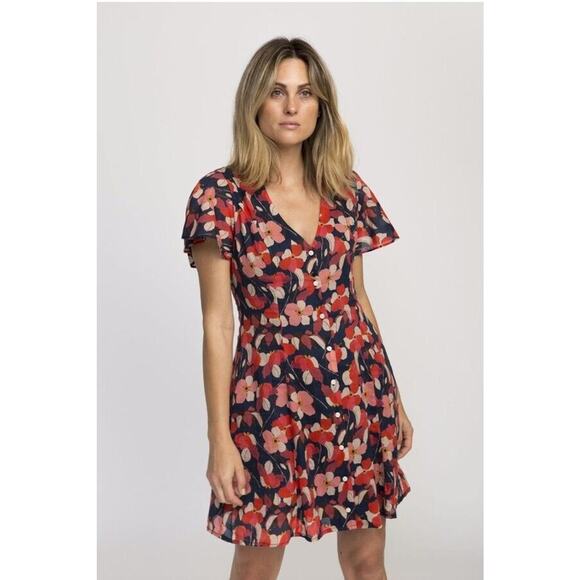 Trovata Dresses & Skirts - Trovata Floral Maxi Dress - Red and Pink